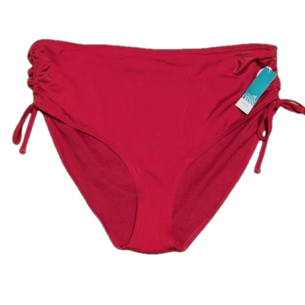 NWT Outdoor Oasis Bikini Swim Bottom High Rise Plus Size XL Adjustable Tie Sides